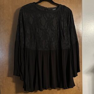Torrid Black Lace Top